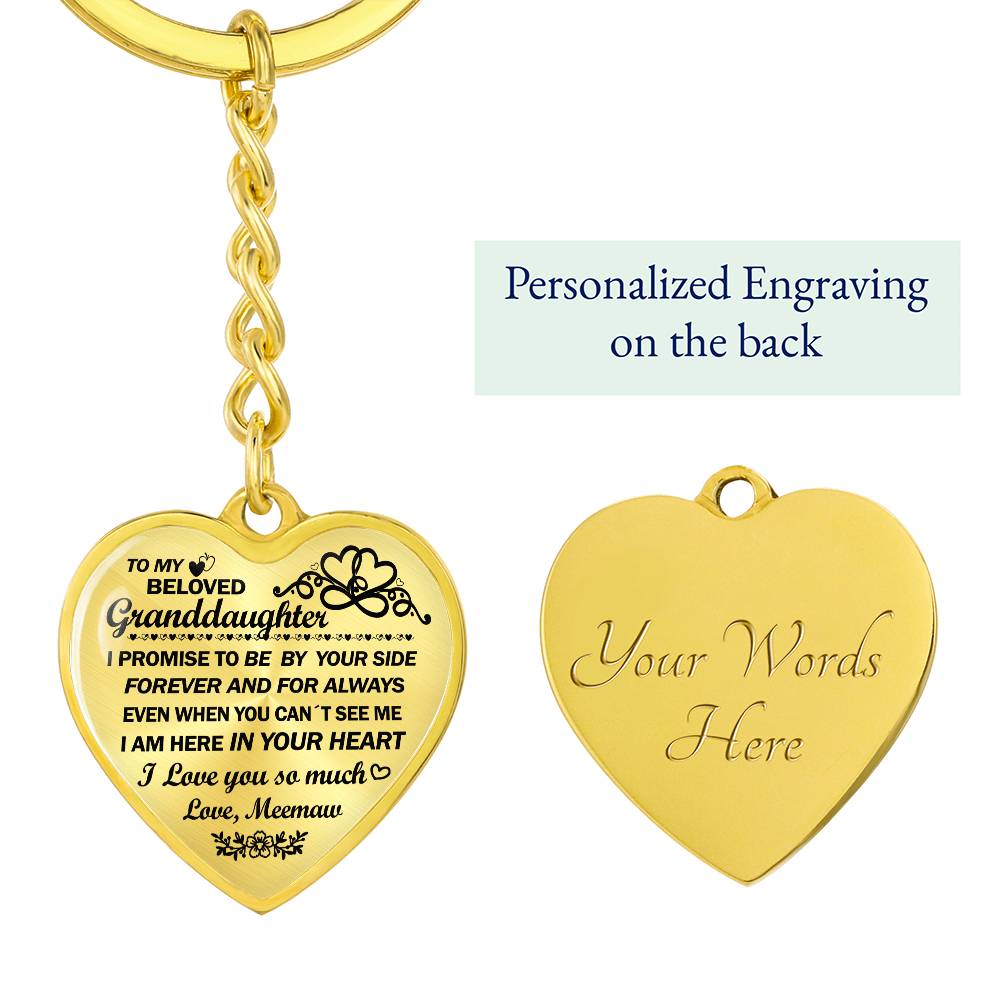 To my beloved Granddaughter keychain from Meemaw