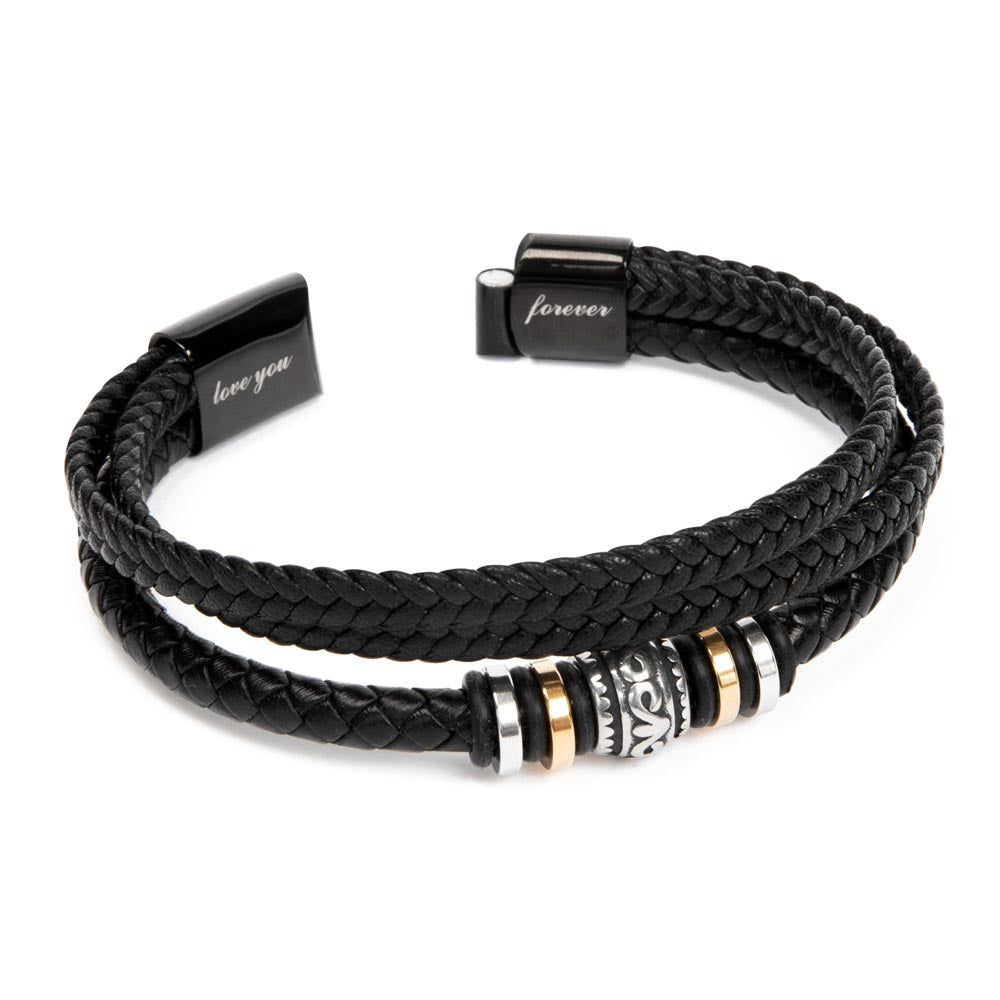 To my Son Never Forget how much I love you Leather Bracelet