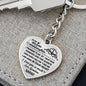 To my Granddaughter from Grandma Heart Keychain