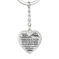 To my Granddaughter from Grandma Heart Keychain