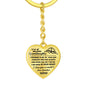 To my Granddaughter from Grandma Heart Keychain