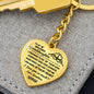 To my Granddaughter from Grandma Heart Keychain