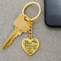 To my Granddaughter from Grandma Heart Keychain