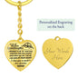 To my Granddaughter from Grandma Heart Keychain