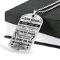To my Nephew I love You dog tag necklace