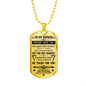 To my Nephew I love You dog tag necklace