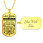 To my Nephew I love You dog tag necklace