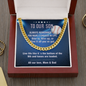 To our Son Baseball Necklace mom and dad