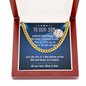 To our Son Baseball Necklace mom and dad