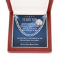To our Son Baseball Necklace mom and dad