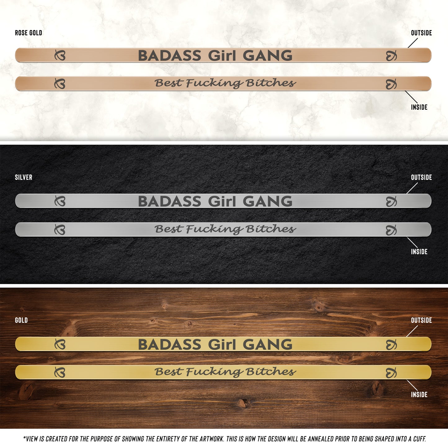 badass girg gang Cuff Bracelet