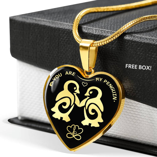 You are my Penguin Heart Necklace