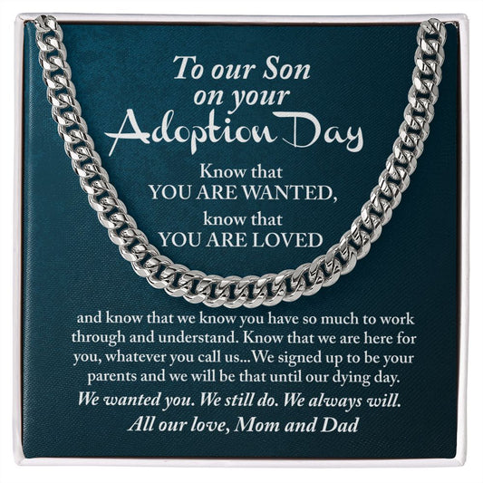Son - On your Adoption day know that you are loved