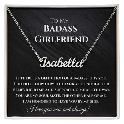 To my Badass Girlfriend Personalized Name Necklace