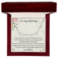 To my Mommy message from baby Bump Name Heart Minimalist Necklace